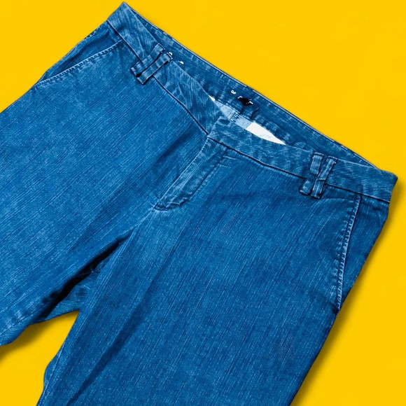 GAP Preppy Lagenlook Retro Casual Blue Wide Leg Denim Jeans 14R - Picture 3 of 6